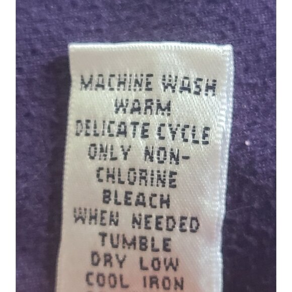 Lilly Pulitzer Women's Size S Purple Zip-Up Fleece Jacket Gold Button Detail - Picture 13 of 14